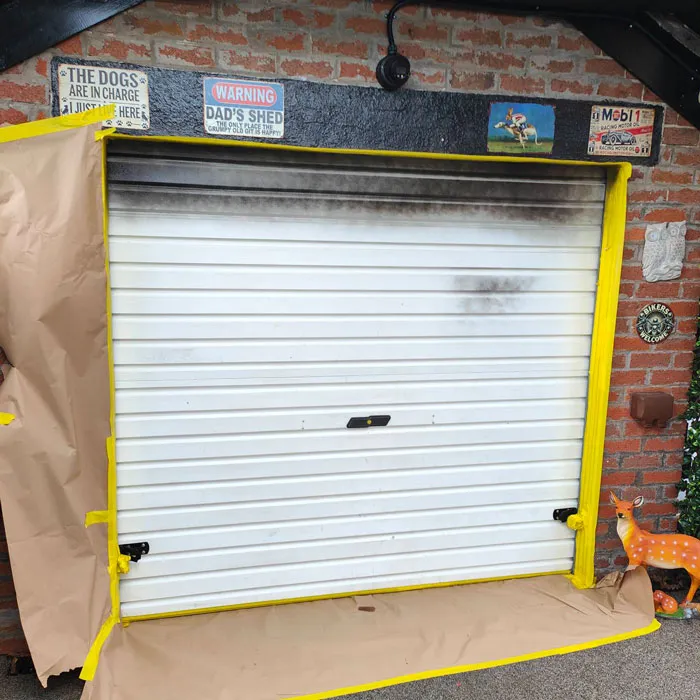Spray Sense NI garage door before