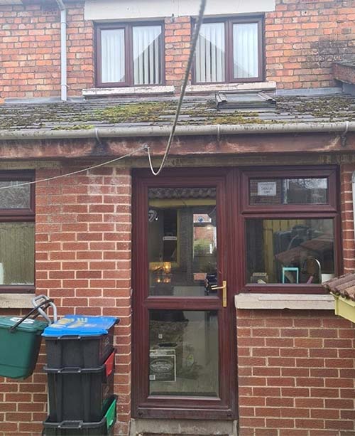 UPVC windows and back door before